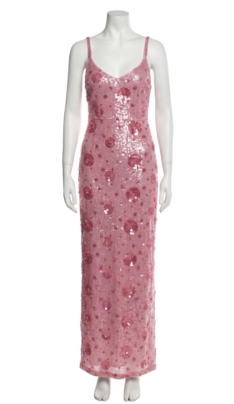 NEW L'AGENCE women's karma maxi dress in light rose